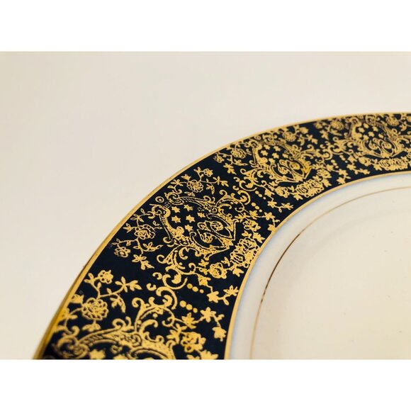 Set of 2 Gold Plated Plates - Picture 3 of 15